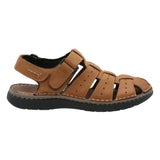 Sandalia Cuero Hombre Riqui Café RKF