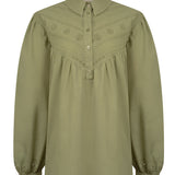 Blusa Manga Larga Mujer Almond Verde RKF