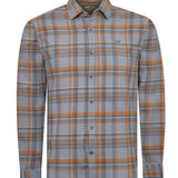 Camisa Manga Larga Algodón Orgánico Hombre Flannel Azul RKF