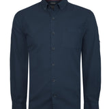Camisa Manga Larga Algodón Orgánico Hombre Leeds Azul RKF