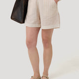 Short Lino Orgánico Mujer Huron Beige RKF