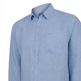 Camisa Manga Larga Hombre Claslinen Azul RKF