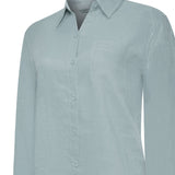 Blusa Manga Larga Lino Orgánico Mujer Lirio Celeste RKF