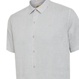 Camisa Manga Corta Lino Orgánico Hombre Linjerpro Gris RKF