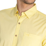 Camisa Manga Larga Algodón Orgánico Hombre Galiton Amarillo RKF