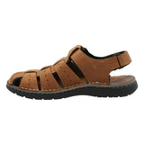 Sandalia Cuero Hombre Riqui Café RKF