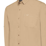 Camisa Manga Larga Algodón Orgánico Hombre Galiton Beige RKF