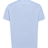 Camisa Manga Corta Lino Orgánico Hombre Linenshort Aquamarino RKF