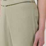 Pantalon Lino Orgánico Mujer Mekong Verde RKF