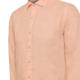 Camisa Manga Larga Lino Orgánico Hombre Linen Rosado RKF