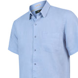 Camisa Manga Larga Hombre Linenshort Azul RKF