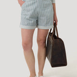 Short Lino Orgánico Mujer Huron Gris RKF