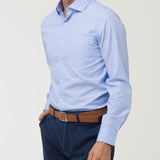 Camisa Manga Larga Algodón Hombre Easysolid Azul RKF