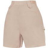 Short Lino Orgánico Mujer Rout Crema RKF