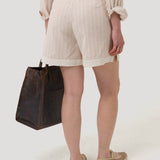 Short Lino Orgánico Mujer Huron Beige RKF