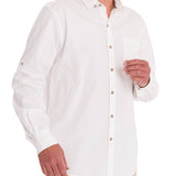 Camisa Manga Larga Algodón Orgánico Hombre Galiton Blanco RKF
