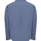 Camisa Manga Larga Algodón Orgánico Hombre Galiton Azul RKF