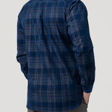 Camisa Manga Larga Algodón Orgánico Hombre Tartancord Azul RKF