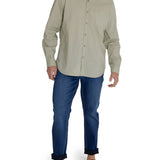 Camisa Manga Larga Algodón Orgánico Hombre Galiton Verde RKF