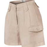 Short Lino Orgánico Mujer Rout Crema RKF