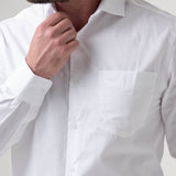 Camisa Manga Larga Algodón Hombre Easysolid Blanco RKF