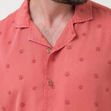 Camisa Manga Corta Tencel Hombre Tencelpri Naranja RKF
