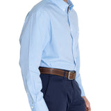 Camisa Manga Larga Algodón Hombre Wf Pb Azul RKF