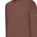 Camisa Manga Larga Algodón Orgánico Hombre Leeds Marrón RKF