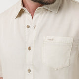 Camisa Manga Corta Tencel Hombre Tencel Marrón RKF