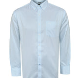 Camisa Manga Larga Algodón Hombre Wf Pb Azul RKF