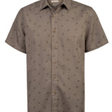 Camisa Manga Corta Hombre Tencelpri Marrón RKF