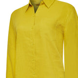 Blusa Manga Larga Lino Orgánico Mujer Lirio Amarillo RKF