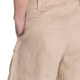 Short Lino Orgánico Mujer Rout Crema RKF