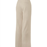 Pantalon Lino Orgánico Mujer Ava Crema RKF