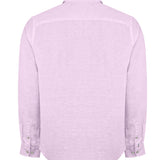 Camisa Manga Larga Lino Orgánico Hombre Linen Rosado RKF