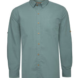 Camisa Manga Larga Algodón Orgánico Hombre Galiton Verde RKF
