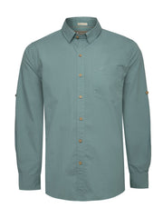 Camisa Manga Larga Algodón Orgánico Hombre Galiton Verde RKF