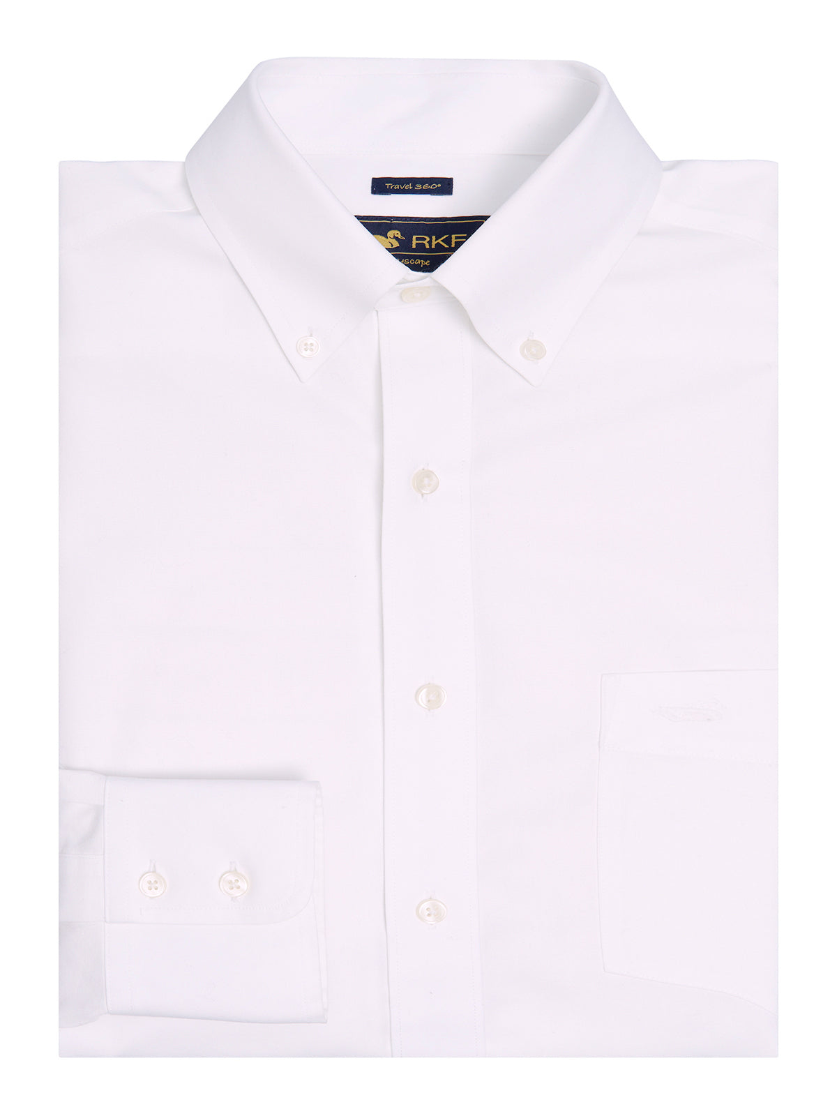 Camisa Manga Larga Algodón Hombre Wor Travel Blanco RKF
