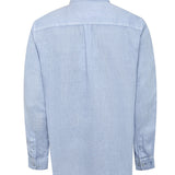 Camisa Manga Larga Lino Orgánico Hombre Linedyed Aquamarino RKF
