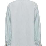 Blusa Manga Larga Tencel Mujer Rauli Celeste RKF