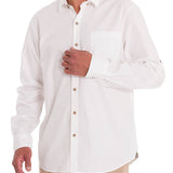 Camisa Manga Larga Algodón Orgánico Hombre Galiton Blanco RKF