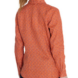 Blusa Manga Larga Lino Orgánico Mujer Lirioprint Vino RKF