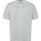 Camisa Manga Corta Lino Orgánico Hombre Linjerpro Gris RKF