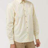 Camisa Manga Larga Algodón Orgánico Hombre Galiton Amarillo RKF