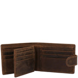 Billetera Cuero Hombre Hu Triple Verde RKF