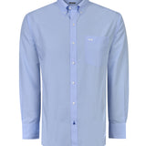 Camisa Manga Larga Algodón Hombre Wf Pb Azul RKF