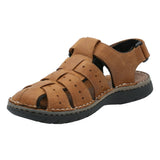 Sandalia Cuero Hombre Riqui Café RKF