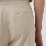 Pantalon Lino Orgánico Mujer Ava Crema RKF
